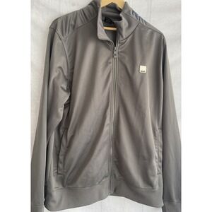 Bench Mens Full Zip Athletic Jacket Dark Gray/blue Size 2XL